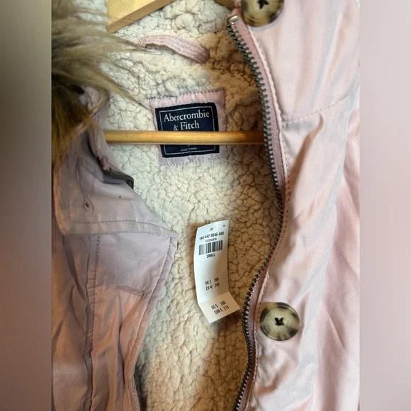 Abercrombie & Fitch Women's Pink Parka Coat NWT - Picture 2 of 7